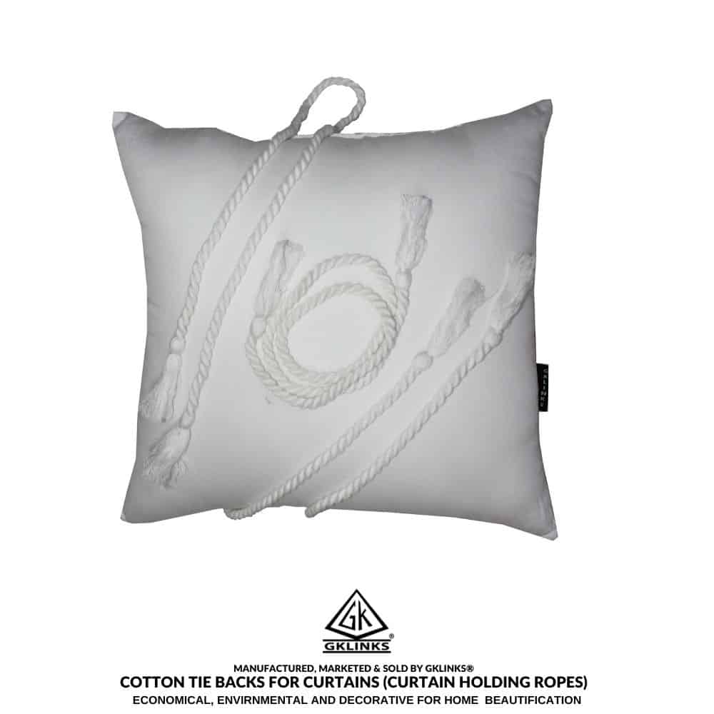 GKLINKS Cotton Hemp Rope Curtain Tiebacks for Home Decoration (White) - Image 7