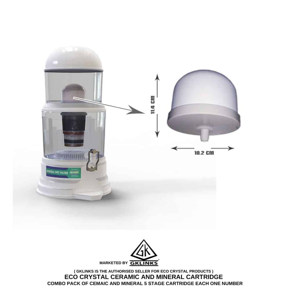 Ceramic Dome (4000L) and Mineral Cartridge Replacement Cartridge for Gravity based Pot Filter by GKLINKS - Image 2