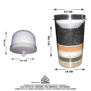 Ceramic Dome (4000L) and Mineral Cartridge Replacement Cartridge for Gravity based Pot Filter by GKLINKS